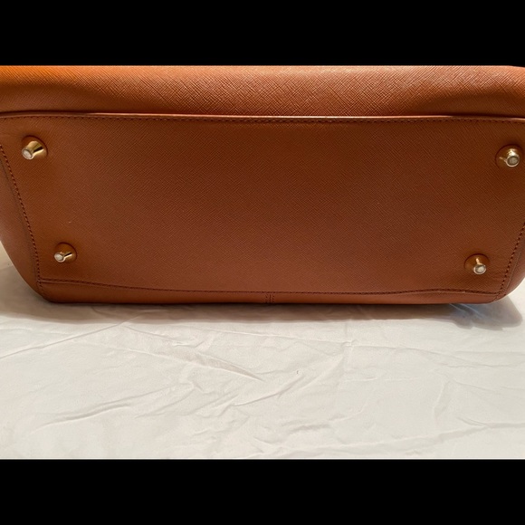 Badgley Mishka Two-Tone Leather Satchel Handbag - Picture 4 of 12